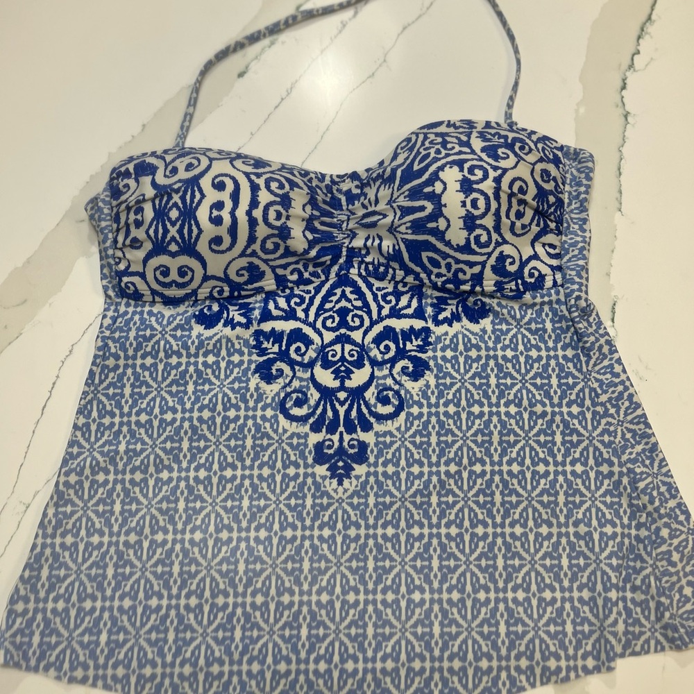 Blue Boho Tankini Top size 12